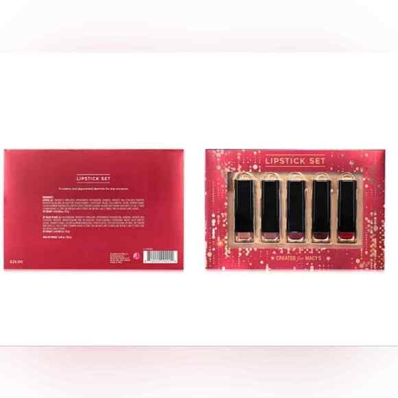 5 PIECE LIPSTICK GIFT SET BY MACY'S IN SHADES FROM SOFT NEUTRAL TO RADIANT RED - Picture 5 of 5
